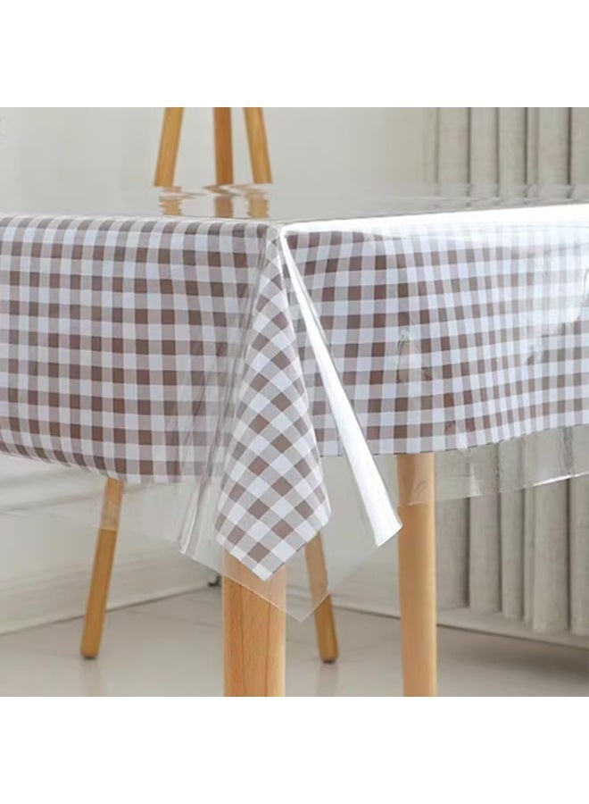 Tablecloth Transparent Rectangle Protective Cover 0.2 mm Clear 220 x 140 cm - Image 1